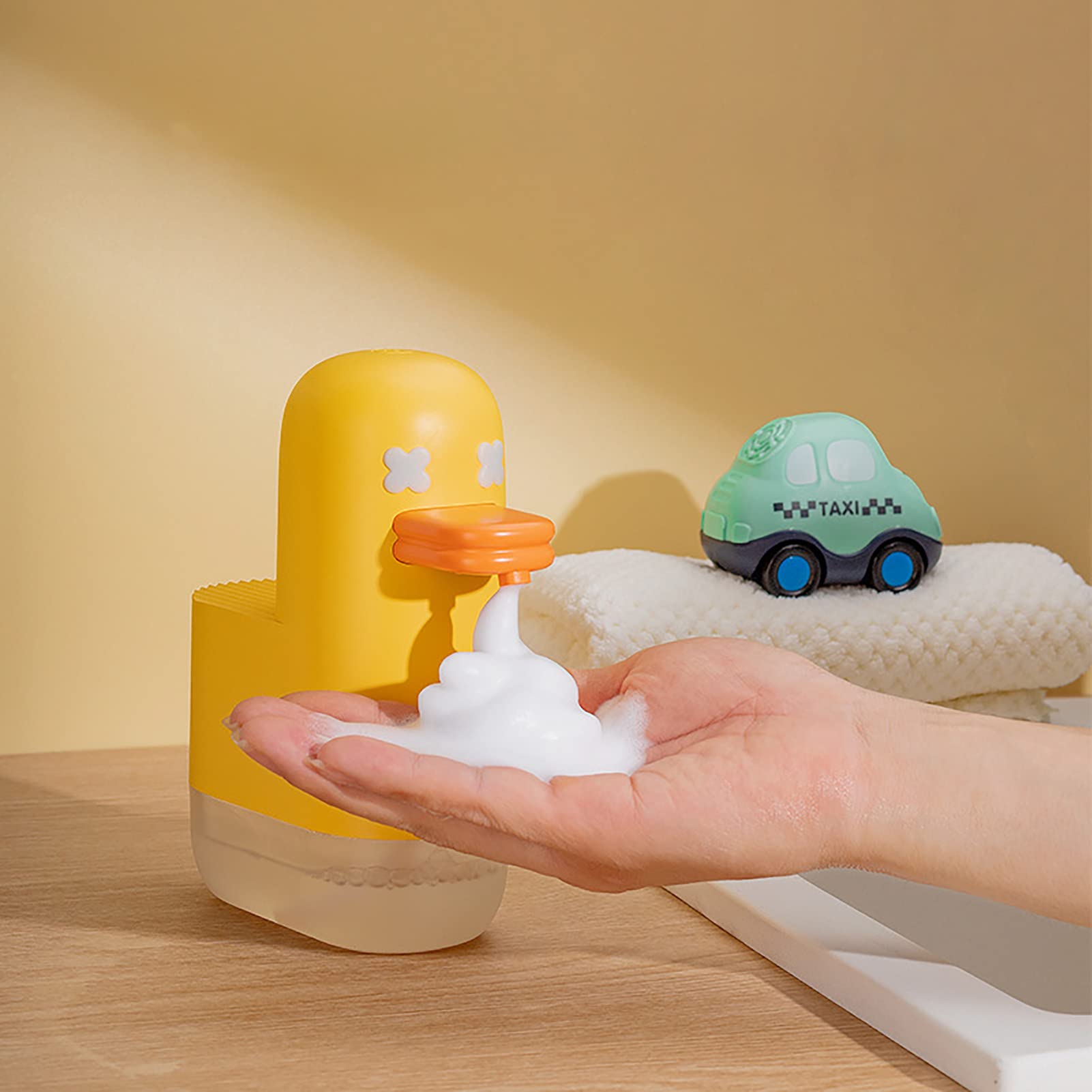 Dispenser Automatico di Sapone Liquido a Forma di Anatra Ricaricabile Tramite USB Senza Tocco per L'igiene del Bagno della (Anatra)