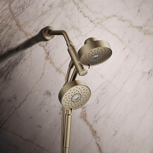 Vista 33 de KOHLER 23219-TT Purist - Kit combinado de ducha multifunción 2 en 1, cabezal de ducha giratorio con cabezal de ducha de mano, 2.5 GPM, titanio