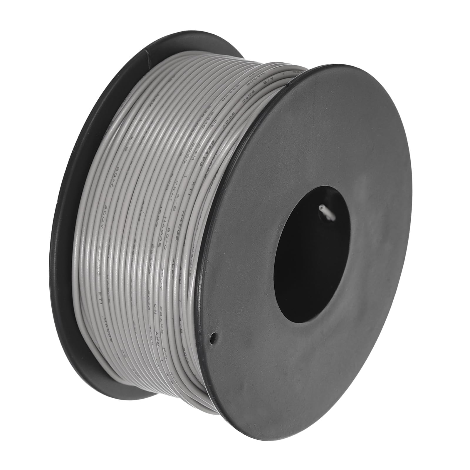 MECCANIXITY 28AWG Stranded PVC Hookup Wire - 50M/164ft Grey, Tinned Copper UL1007 Internal/Marine Electrical Wire