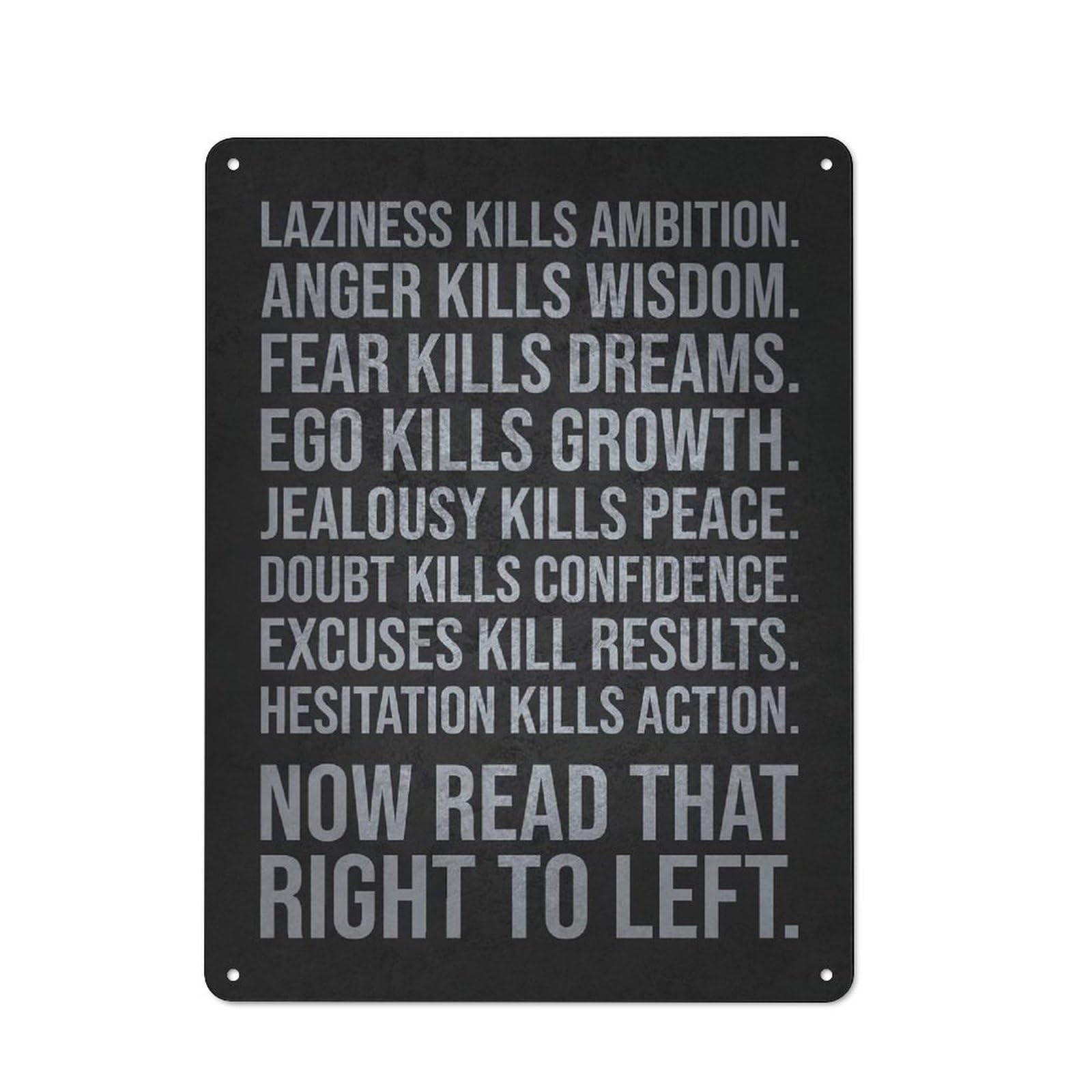 Junmoney Style-13 Motivational Words - Success Inspirational Rustic Metal Plaque 40X30cm For Café Or Restaurant, Wall Decor For People Reorganising Café And Restaurant