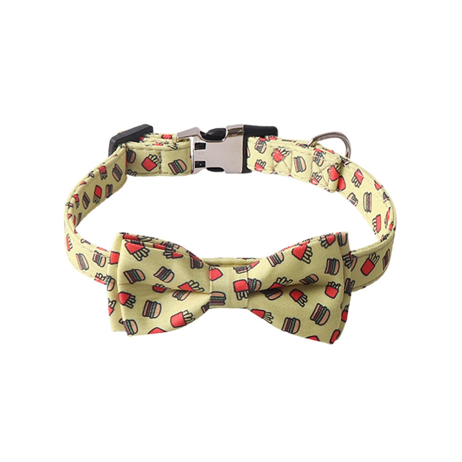Collare per cani personalizzato con design floreale, collare regolabile per animali domestici, con targhetta per nome, morbido collare in nylon (bianco, L)