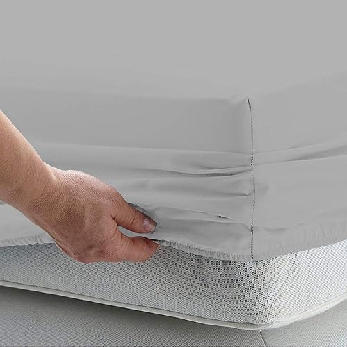 Vista 23 de Juego de sábanas de microfibra para caravana, 70 x 80 pulgadas, tamaño Camper King, color azul claro sólido, sábanas para campistas, caravanas