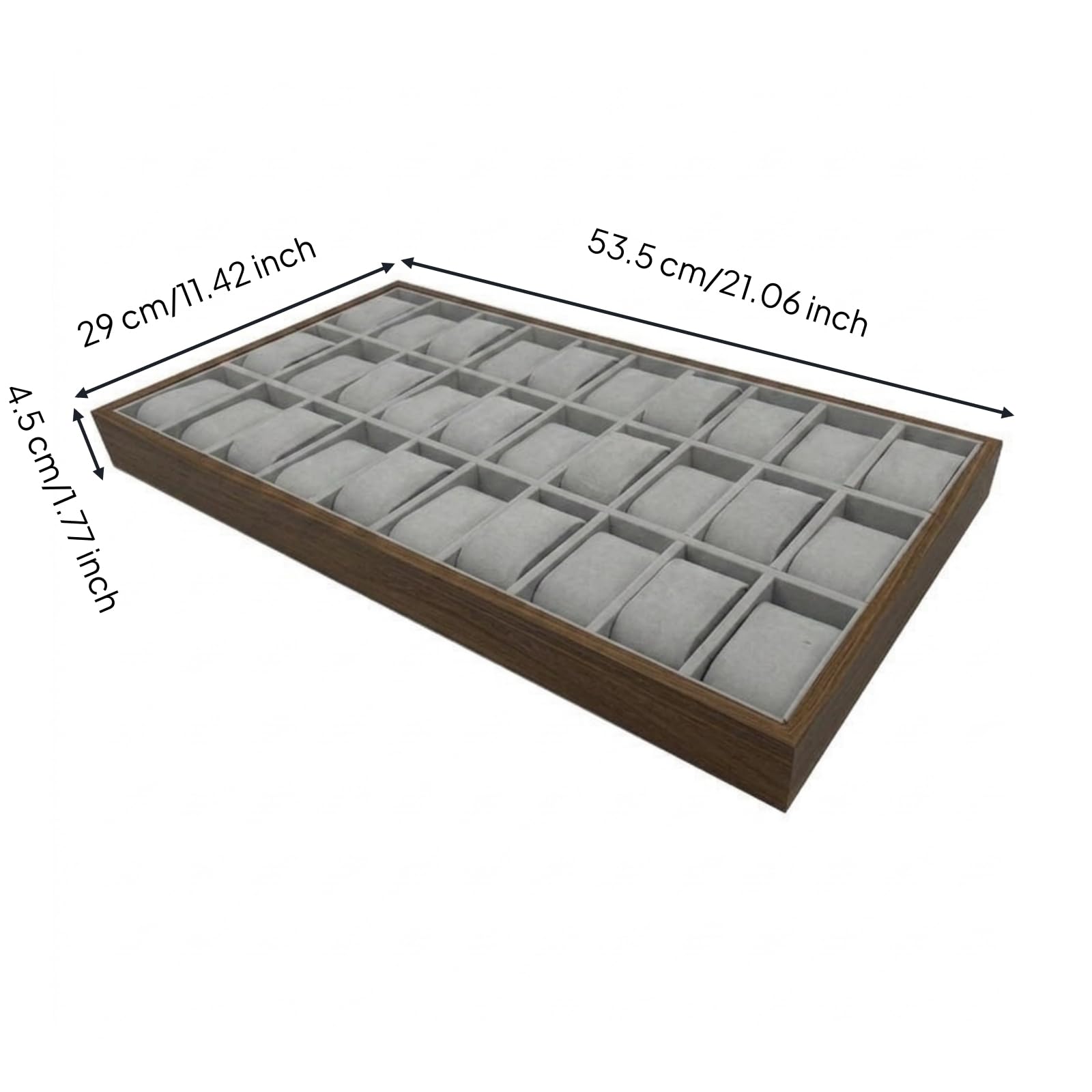 Vassoio Porta Orologi Scatola Orologi Espositore Orologi Organizer Orologi con Coperchio Vetrato E Interno Imbottito Chiusura Anteriore in Metallo in, 30 Scomparti