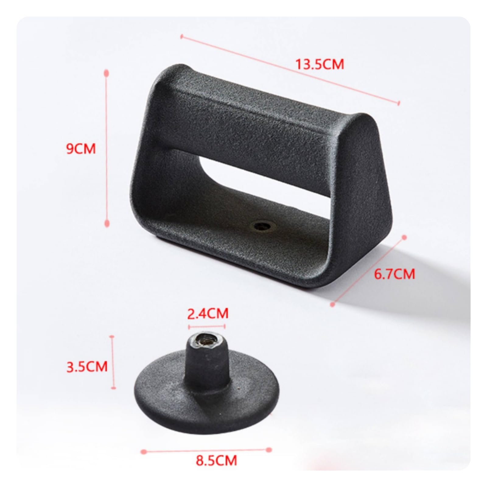MERIGLARE Poignée Musculation pour Appareil Résistance avec Base Circulaire et Cadre Rectangulaire Vertical pour Exercices Tirage et Préhension avec Surface
