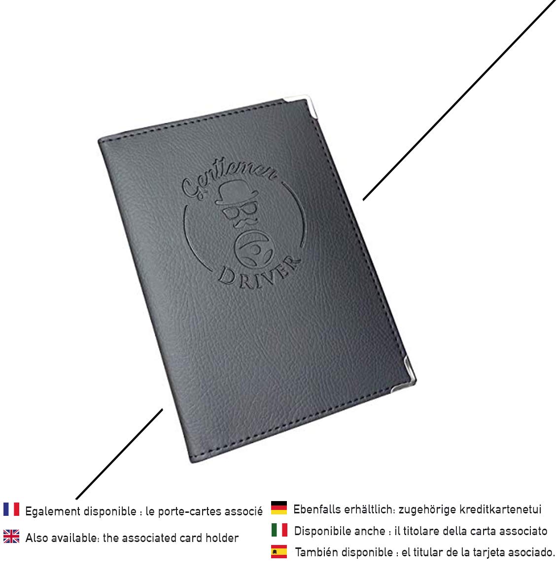 Portachiavi Gentleman Driver In Similpelle Nera – Elegante Con Piastra Metallica – Regalo Pratico - 4