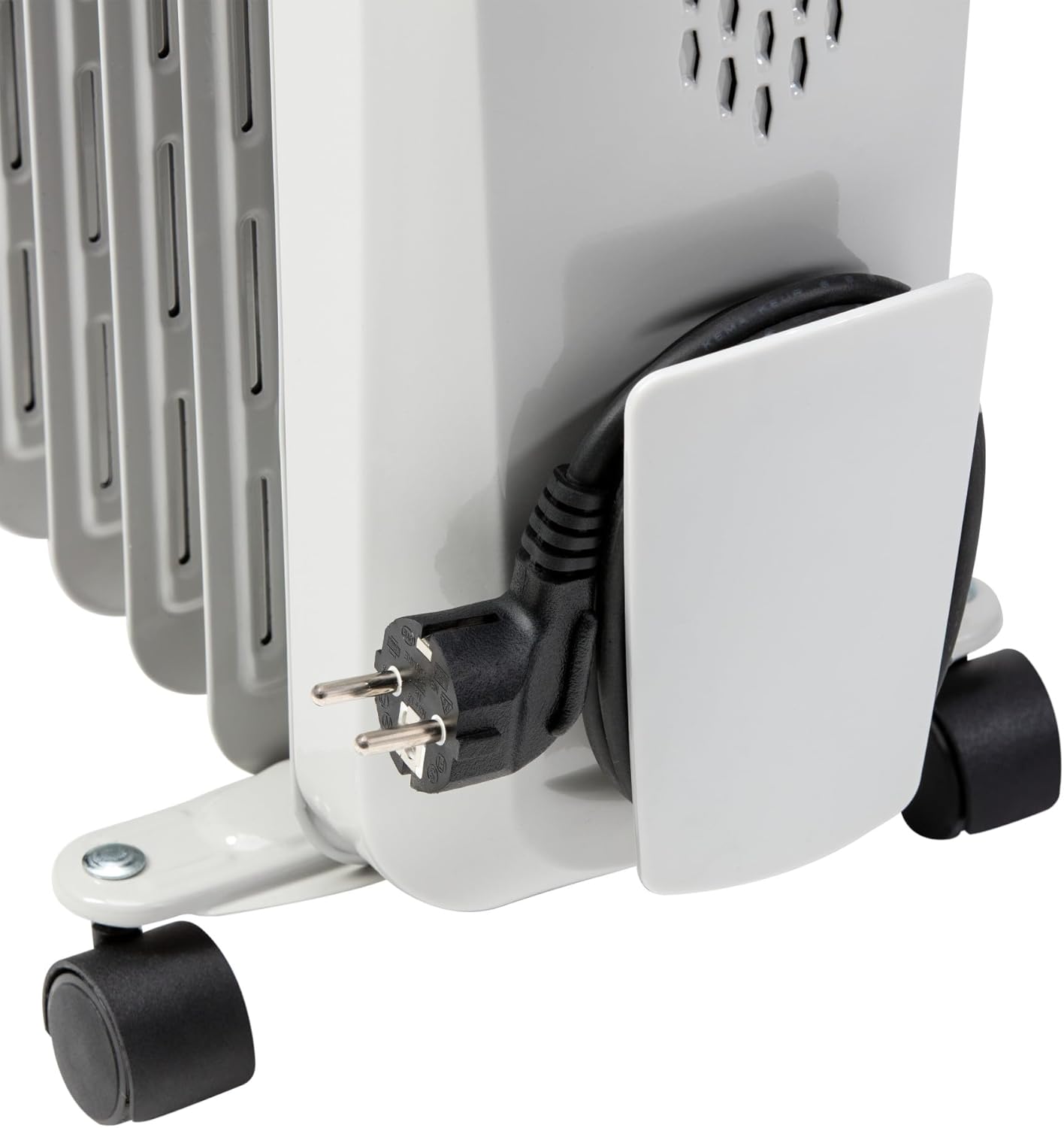 Radiateur avec rangement de câbles intégré