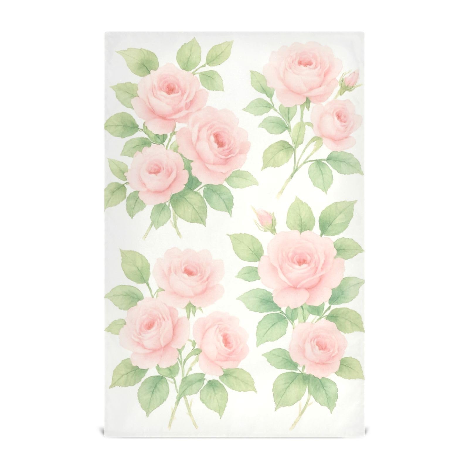 Torchon de cuisine ODAWA en polyester séchage rapide motif rose lot de 6