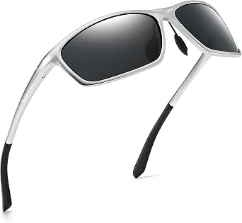 SUNGAIT Sunglasses Men Polarized Rectangle Sports Sun Glasses UV Protection Cool Shades for Driving Running Fishing Golf