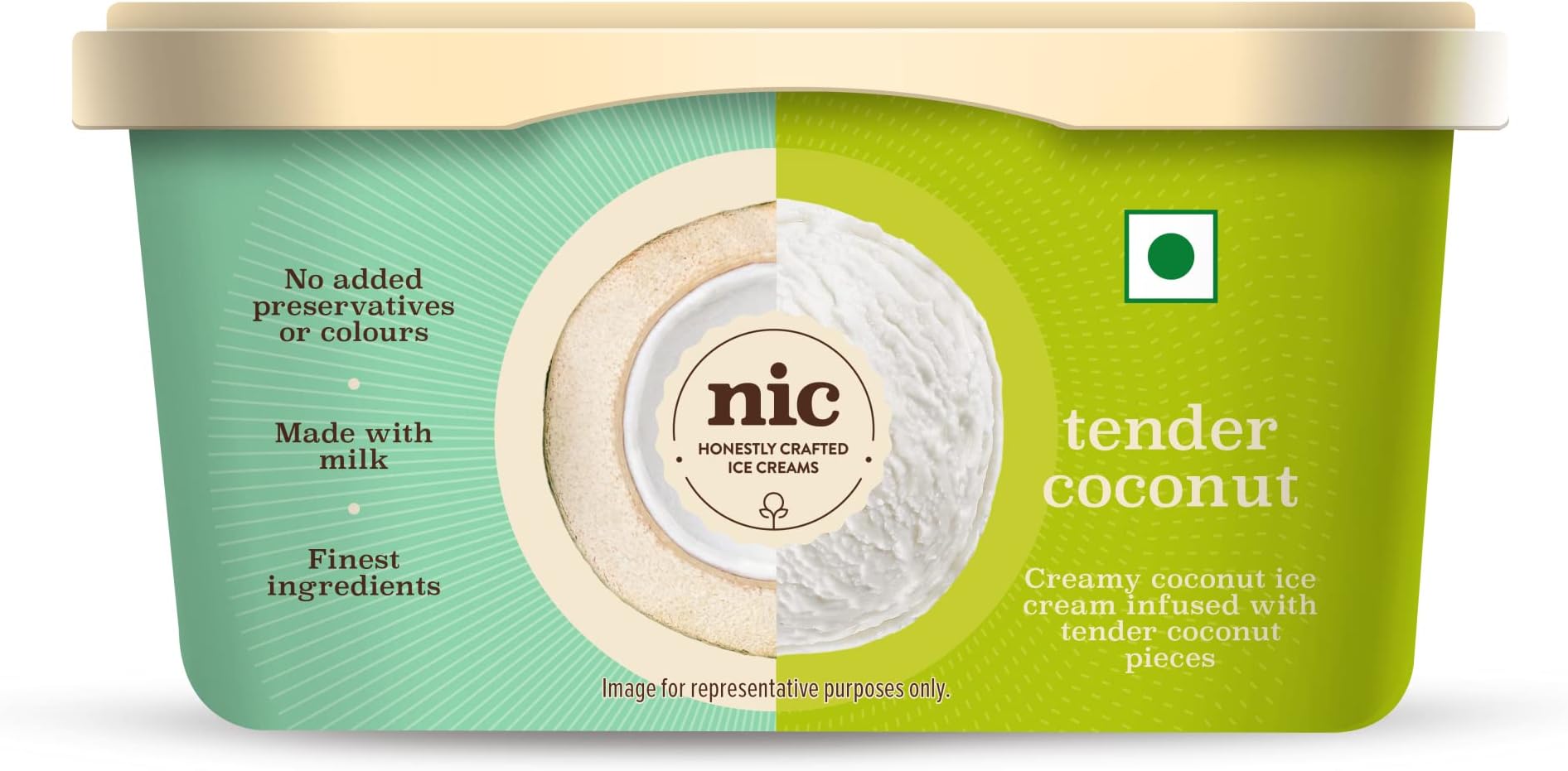 Nic Tender Coconut Ice Cream Tub, 500 ml