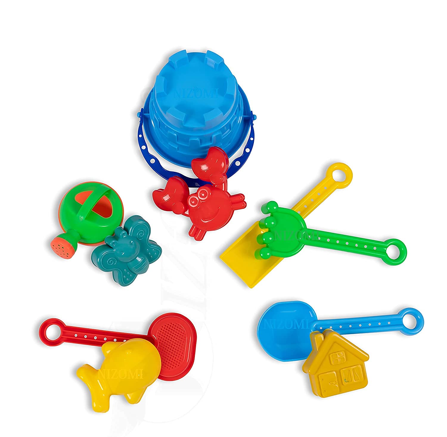 Nizomi Toy Figure Beach Send Garden Toys 10Pc Color Mold Castle Toys Recycle Material Indian Made Toys, Also Use Bath Toys Best Gift Family Fun Games (Random Color Send) - Image 2 thumbnail