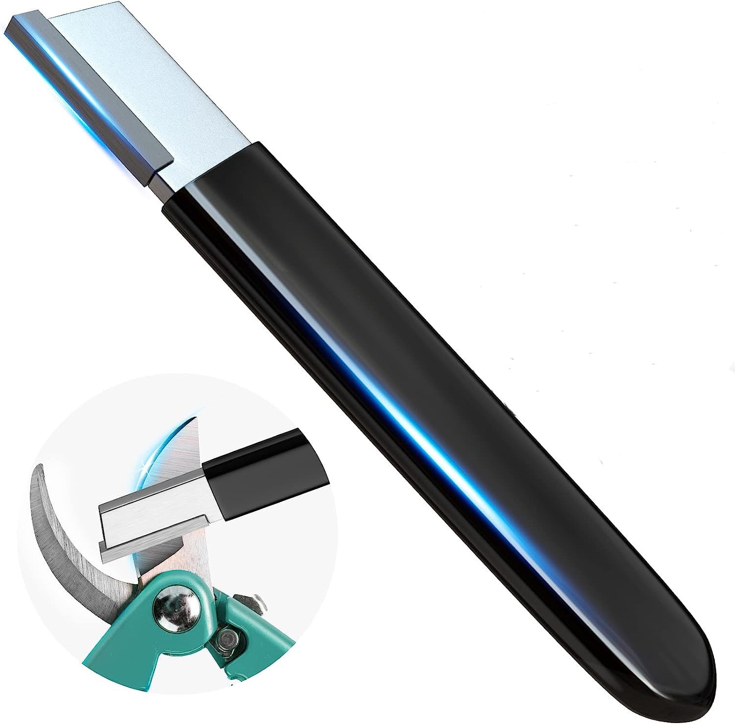 Garden Tool Blade Sharpener, Pocket Speedy Sharp Scissors Sharpener for Pruning Shears, Hedge Scissors, Clippers, Pocket Knives, Axe, Machete