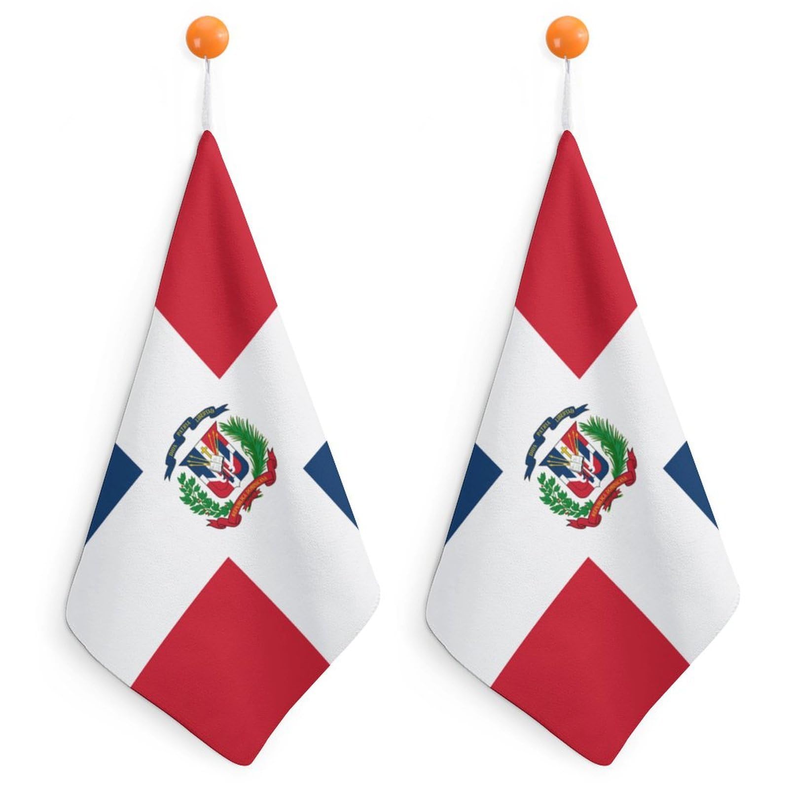 TXFBTRFSA Dominican Republic Flag Hand Towels with Hanging Loop Kitchen Towel Handkerchiefs Cleaning Cloths