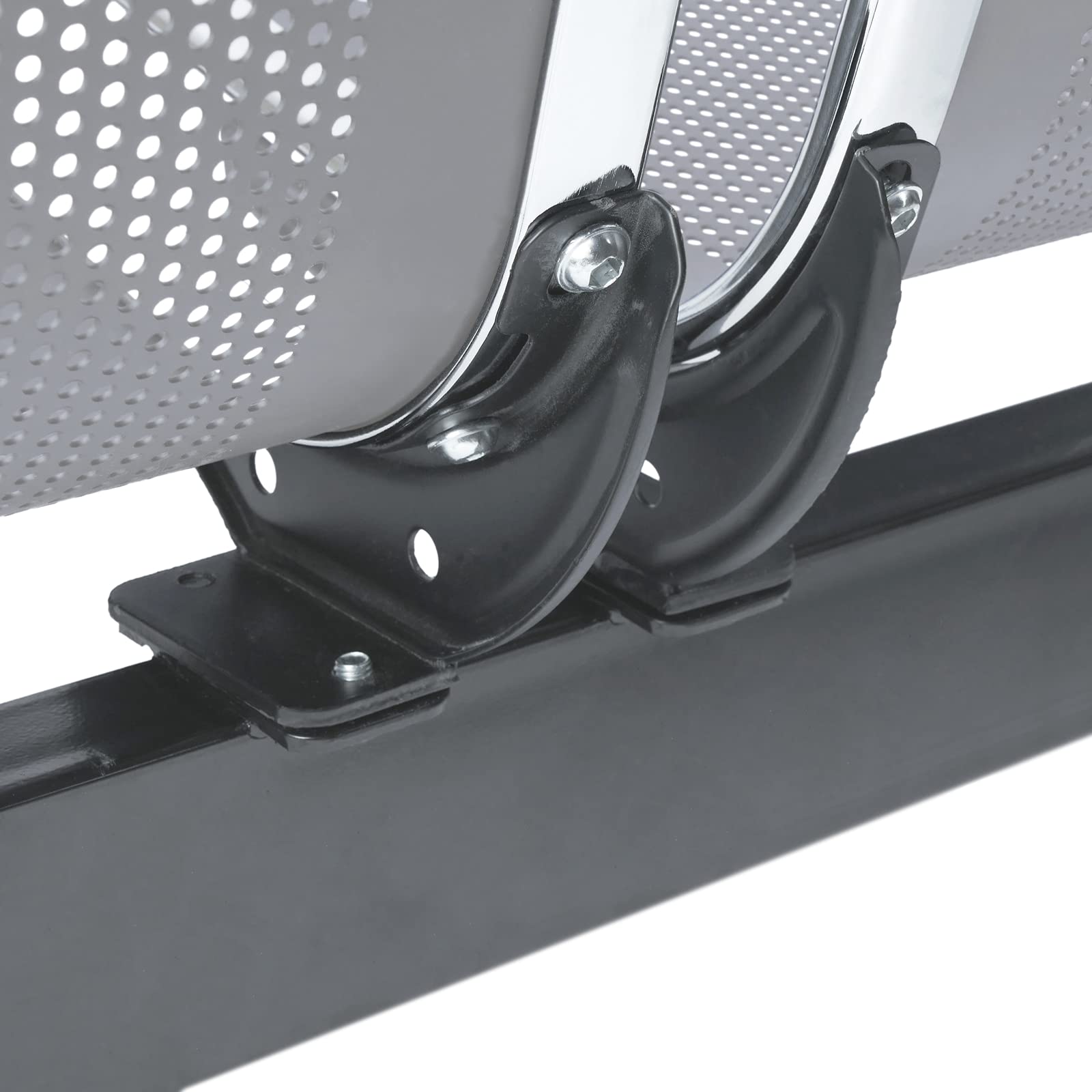 PrimeMatik - Chaises sur poutre pour salle d'attente avec 2 sièges ergonomique d'argent
