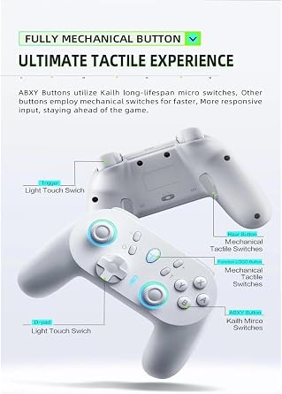 Wireless Controller G45 Pro Three-mode Wireless Gamepad Gaming Controller Ha&ll Effect Built-in NFC for Sw&it&ch Windows PC ST&EA&M TV
