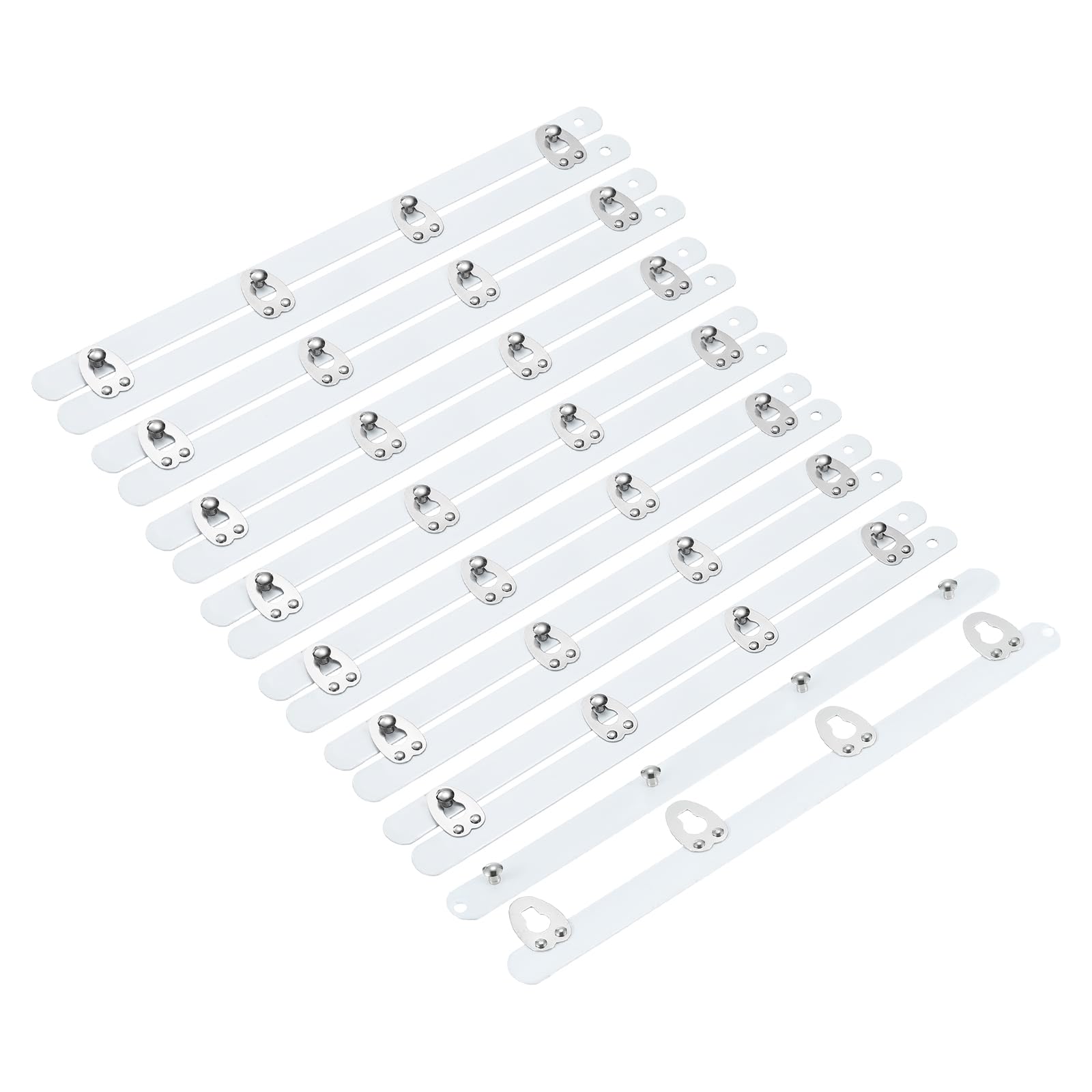 Corset Busk pour vêtement femme avec boutons blancs et crochets argentés