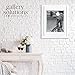 Gallery Solutions 8x10 White Wood Frame with Double White Mat for 5x7 Image
