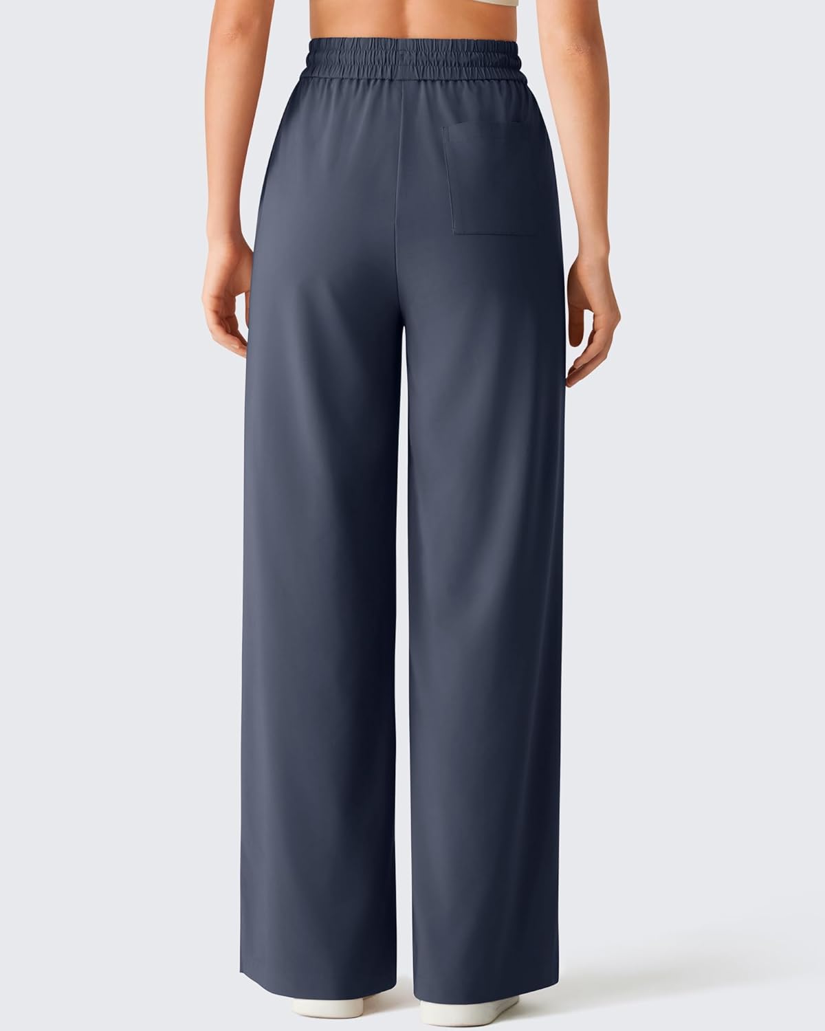 G4Free Chillwhisp Lightweight Drawstring Wide Leg Pants Womens Side Slit Flowy Travel Beach Pants Summer