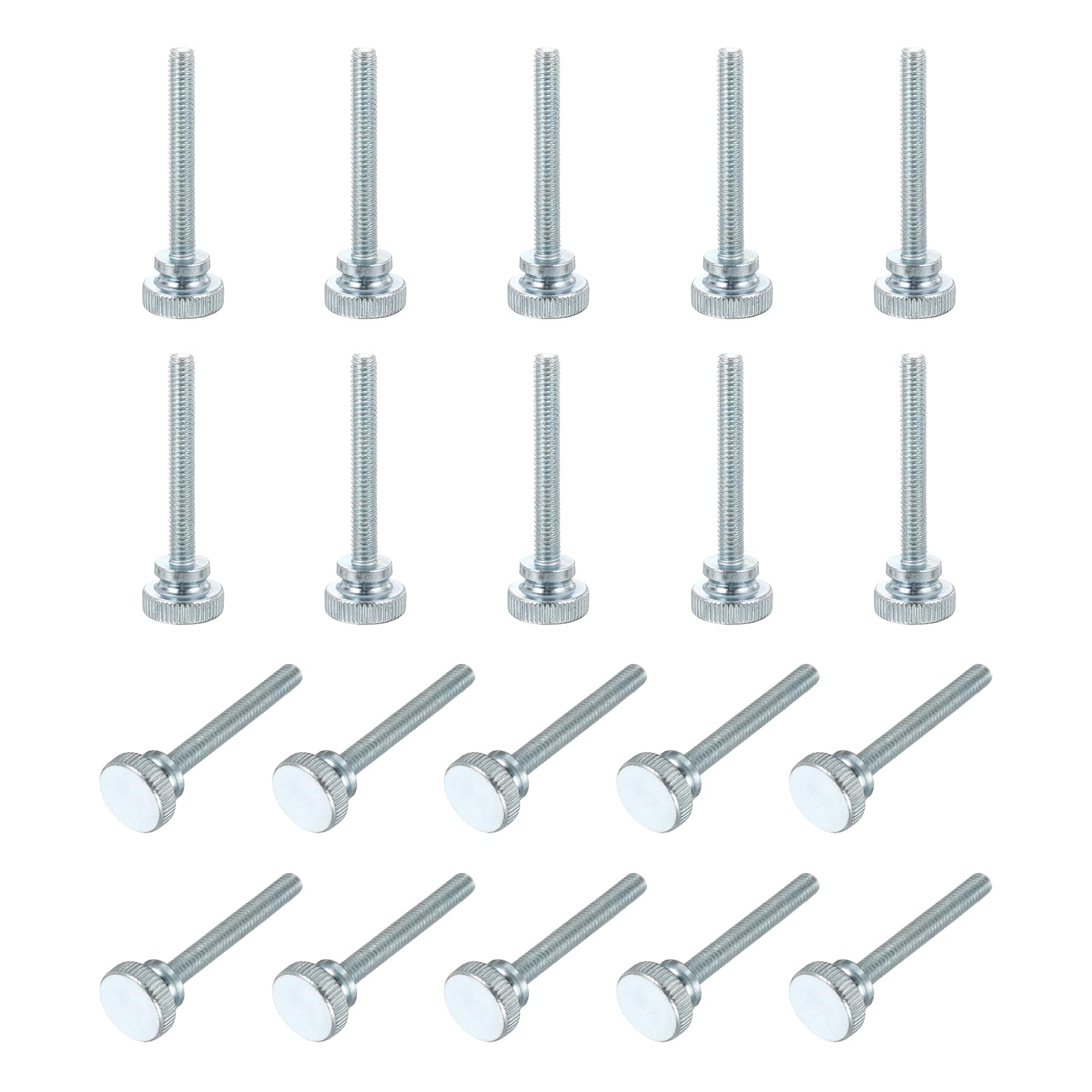 PATIKIL M4 x 30mm Knurled Thumb Screws, 20Pcs Metric Knurled Head Bolts Thumb Screw with Shoulder Grip Knobs Fasteners Tighten Thread Fasteners for TV Monitor Mount