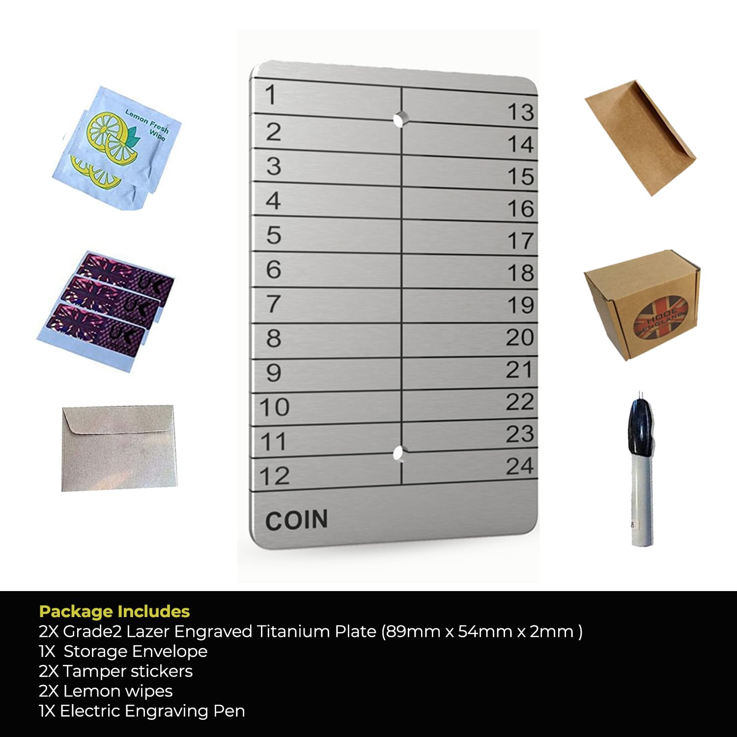 Seed Gift ColdTi - Titanium Bitcoin Seed Plates For Ultra-Secure Ethereum  And Crypto Seed Phrase Storage - Premium Phrase Metal - Includes 2 Plates  And Seals Seed Wallet