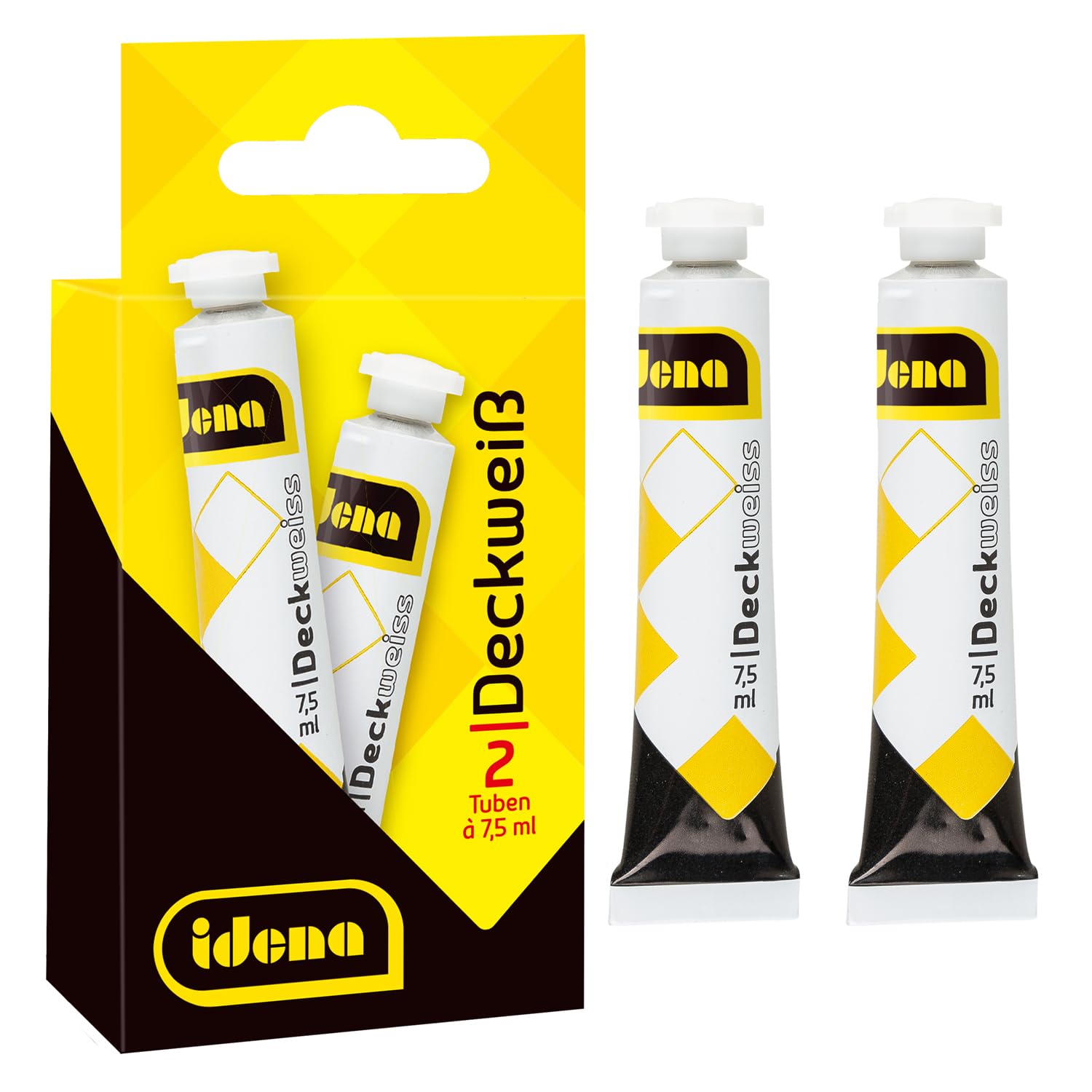 IDENA 622199 Acrylic Colour Set 2 Tubes Opaque White Multicoloured, 15 ml (Pack of 1) - Image 3
