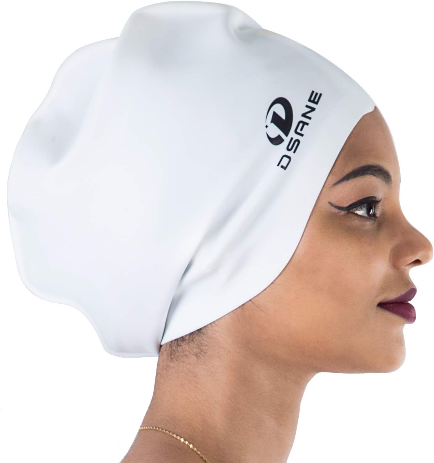 Dsane Extra Large Swimming Cap for Women and Men,Special Design Swim