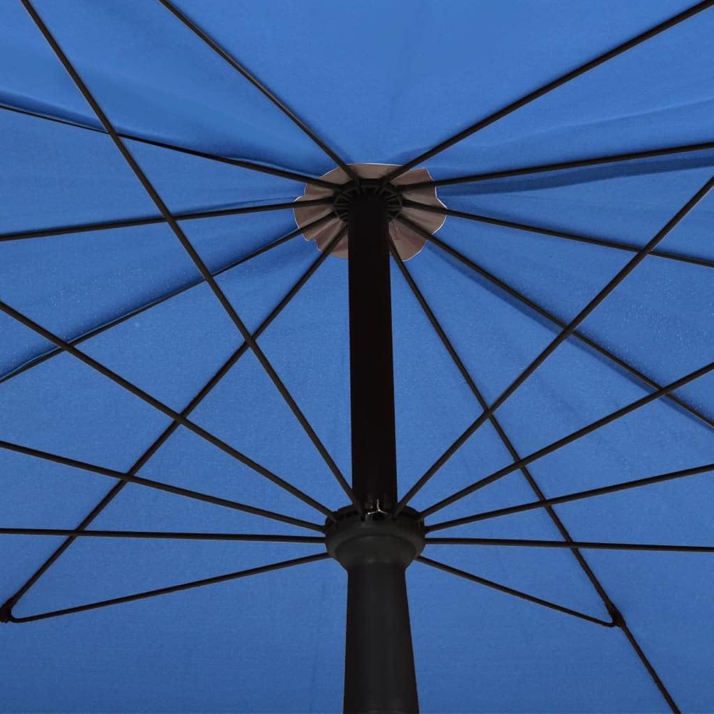 vidaXL Garden Parasol Height Adjustable Outdoor Patio Sunshade Shelter Steel
