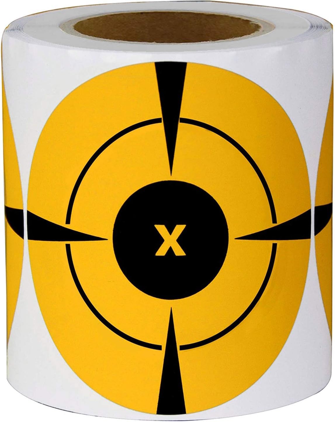 Bullseye Target Stickers - 250 Target Roll -High Visibility Neon Orange Self-Adhesive Targets for Shooting Fluorescent 3" Inch Adhesive Shooting Target Stickers
