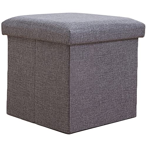 Kleiner Quadratischer Hocker Aus Kunstleder – 40x40 Cm, Als Fußbank Oder Couchtisch, Schwarz, Leicht