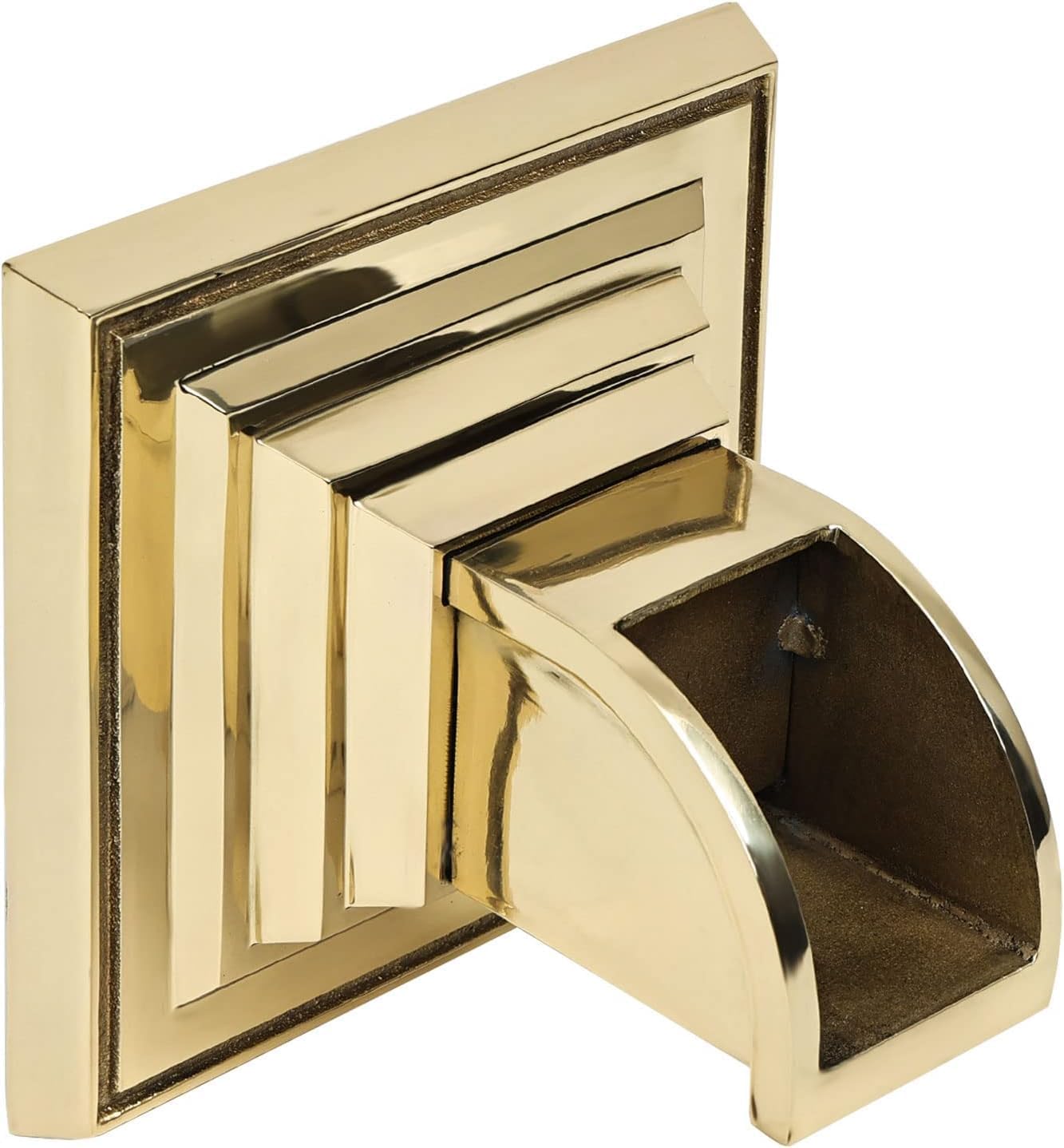 Exquisite Handcrafted Solid Brass Waterfall Fountain Spout, Water Fountain Scupper Luxury Landscape Decoration for Pools, Ponds, Water Walls (4.76 Inch)