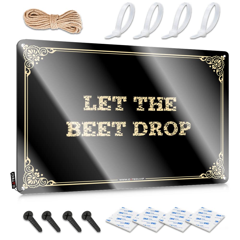 Sukecupqz Colour Funny Kitchen Decor Let The Beet Drop Tin Sign(30X40cm)