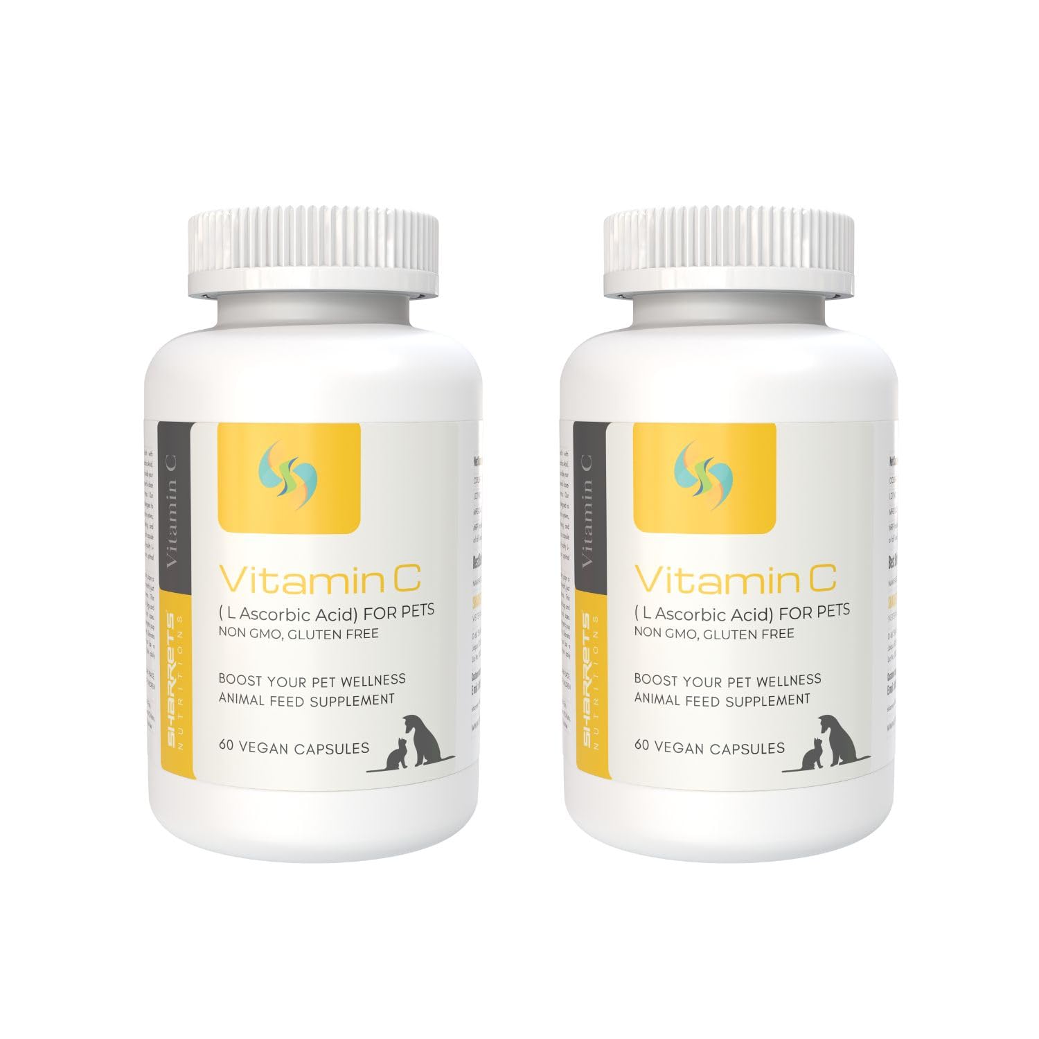 Sharrets Vitamin C (L Ascorbic Acid) Immunity Supplement for Dogs/Pets, 2 x 60 Veg Capsules (B099388L5J) Amazon Price History, Amazon Price Tracker