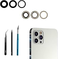 Vista 1 de 3 piezas 12 Pro Max - Fundas de repuesto para lente de cámara trasera para iPhone 12 Pro Max (6.7 pulgadas), antiarañazos y resistente al agua