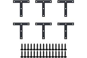 SAYAYO T Plate, 5-Inch T Brackets Mending Plate for Wood and Metal...