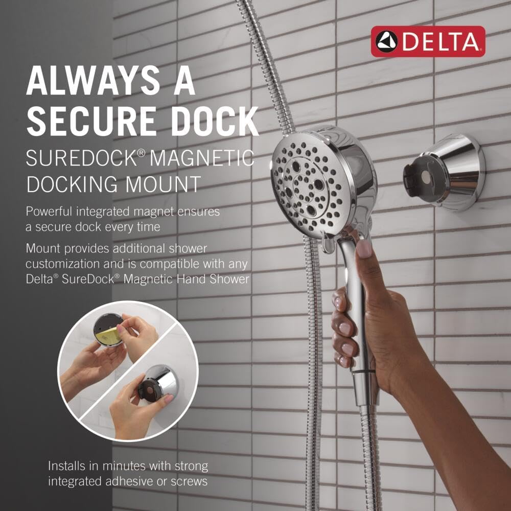 Delta SureDock Chrome Magnetic Docking Mount, Lumicoat Chrome 55100-PR