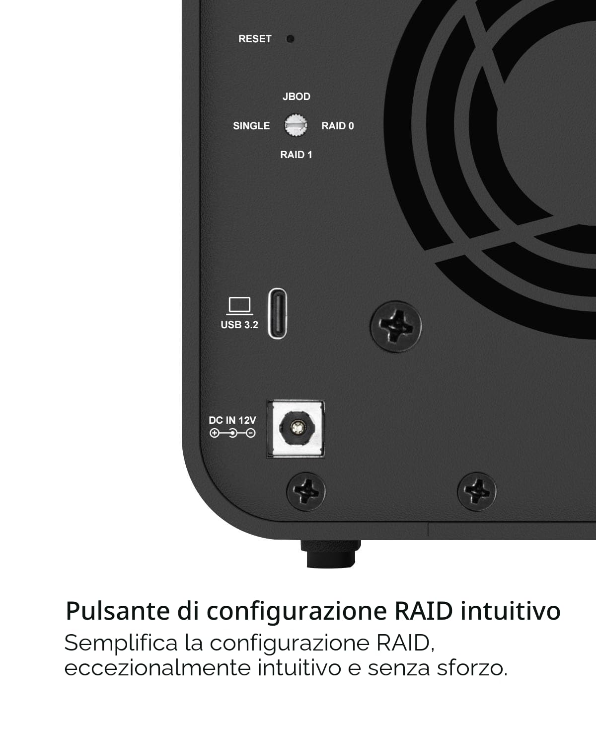 TERRAMASTER D2-320 USB 3.2 (Gen2) 10Gbps Storage esterno Hard Disk Box Supporto RAID 0/1/Single/JBOD (senza disco rigido)