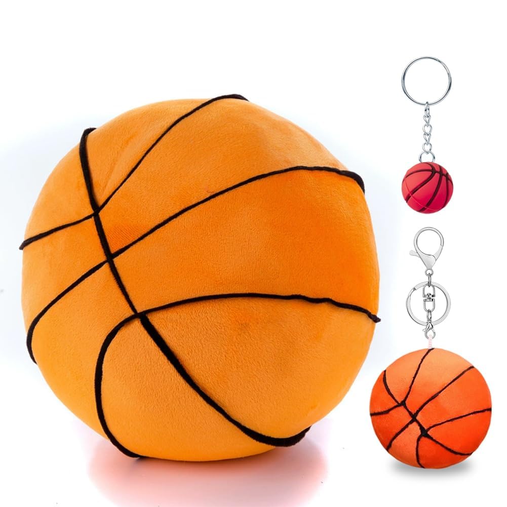 Peluche Basketball Poupée Porte-Clés Jouet Doux Cadeau Enfants