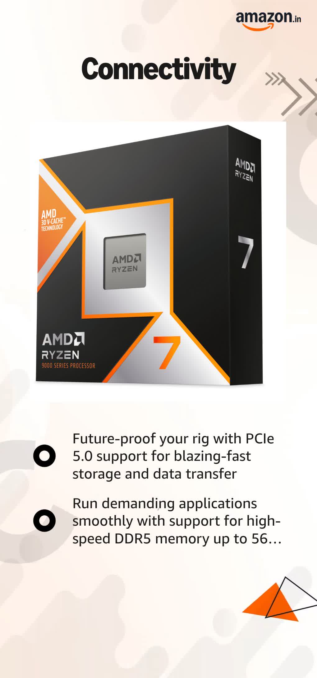 AMD Ryzen 7 9800X3D CPU 本体 AMD Ryzen 7 9800X 3D Desktop Processor
