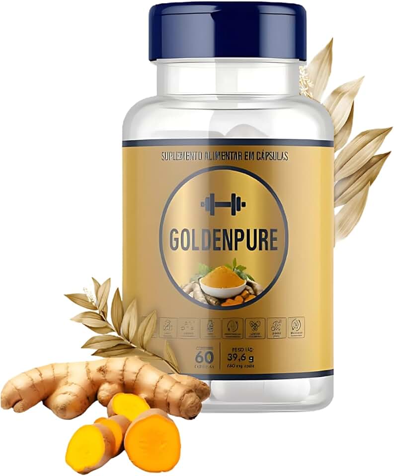 Cúrcuma em Cápsulas - Premium - Comprimido de Cúrcuma - Açafrão da Terra Índia 100% Pureza - Curcumina 60 Cápsulas - 1 Unidade