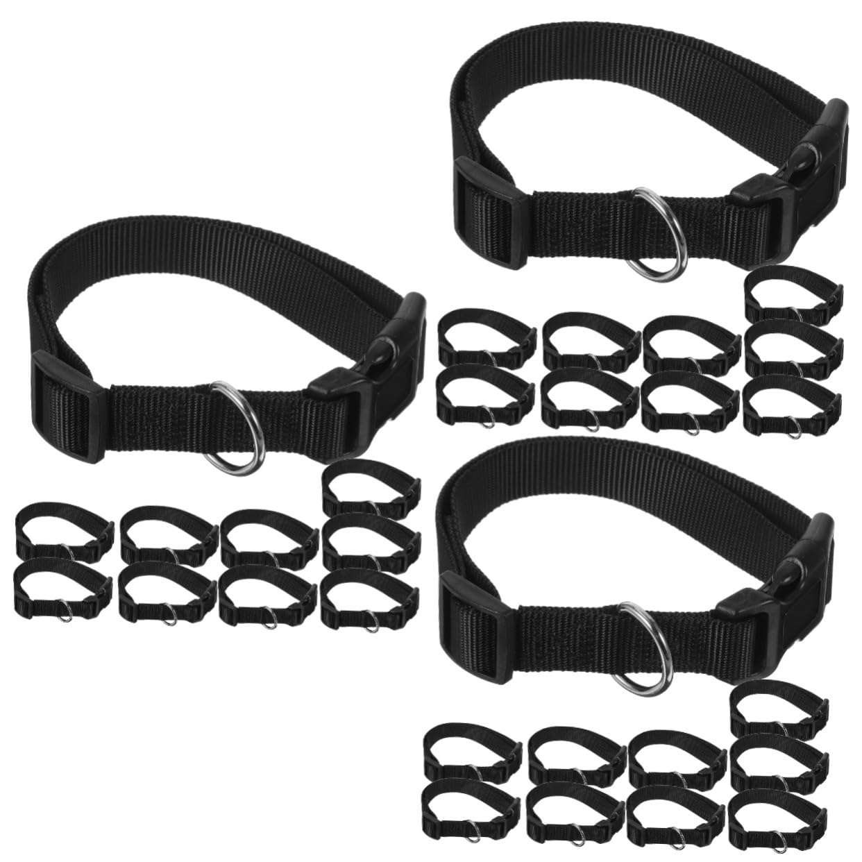 ibasenice 30pcs Adjustable Sheep Collars for Livestock Durable Anti-Lost Collars for Goats and Cows Comfortable Fit Safety Buckle