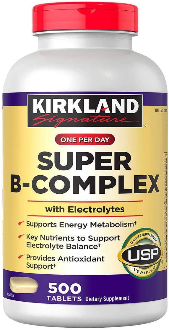 Signature Super B-Complex with Electrolytes, 500 Tablets (2 Pack)
