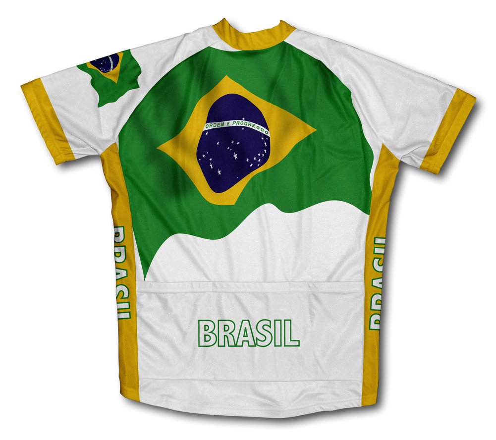 ScudoPro Brasil Flag Short Sleeve Cycling Jersey for Women - Size 3XL