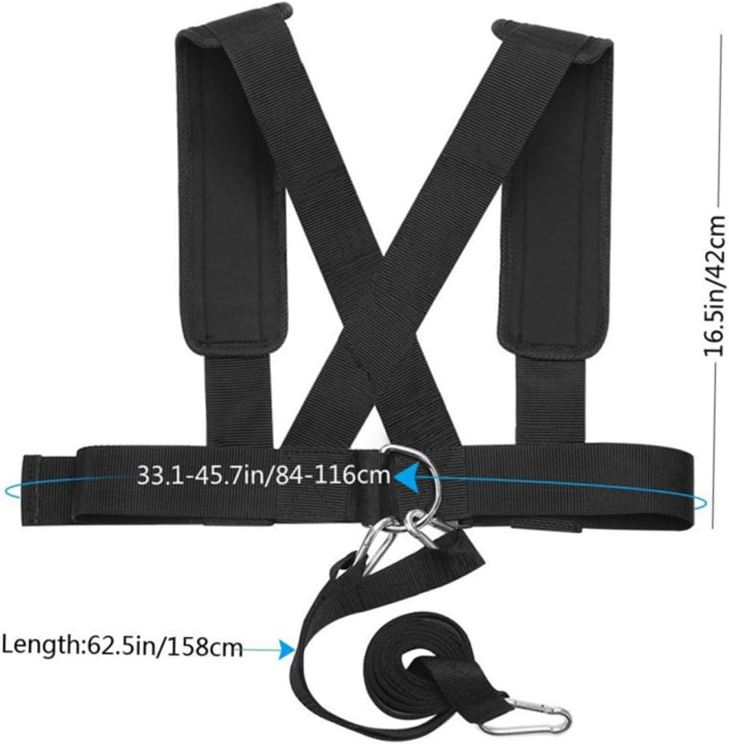 2pcs Weight Bearing Shoulder Straps Sled Harness for Strength Training and Running Speed Lightweight Portable Fitness Bands for Outdoor Sled Pulling Yoga and Jogging Exercises