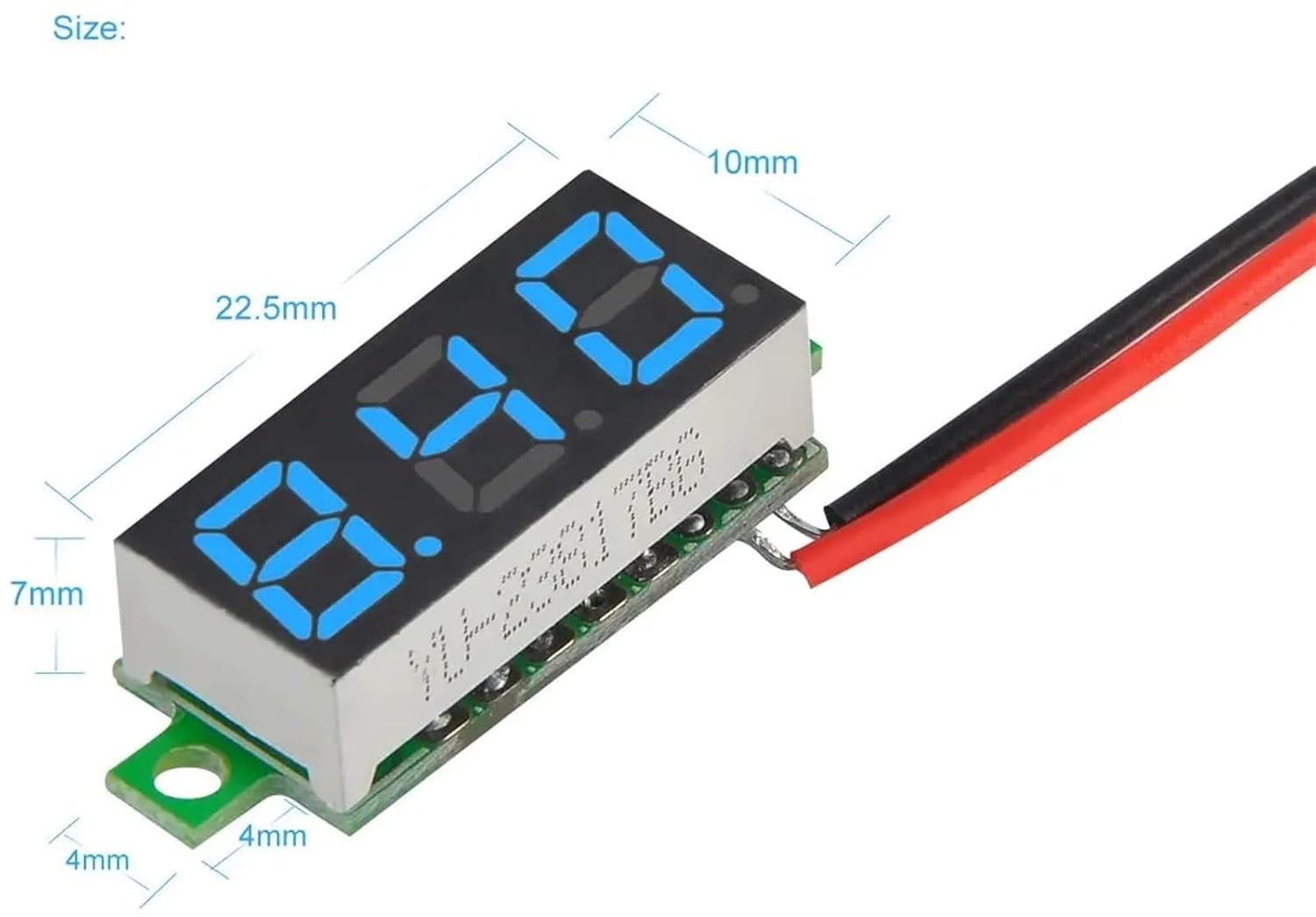 0 28 Inch DC LED Digital Voltmeter 0 100V Voltage Meter Mobile Power Voltage Tester Detector 12V Red Green Blue Yellow