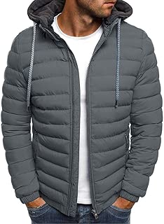 Men's Lightweight Packable Puffer Down Jacket Insulated Water-Resistant Fall Coats with Hood - coolthings.us