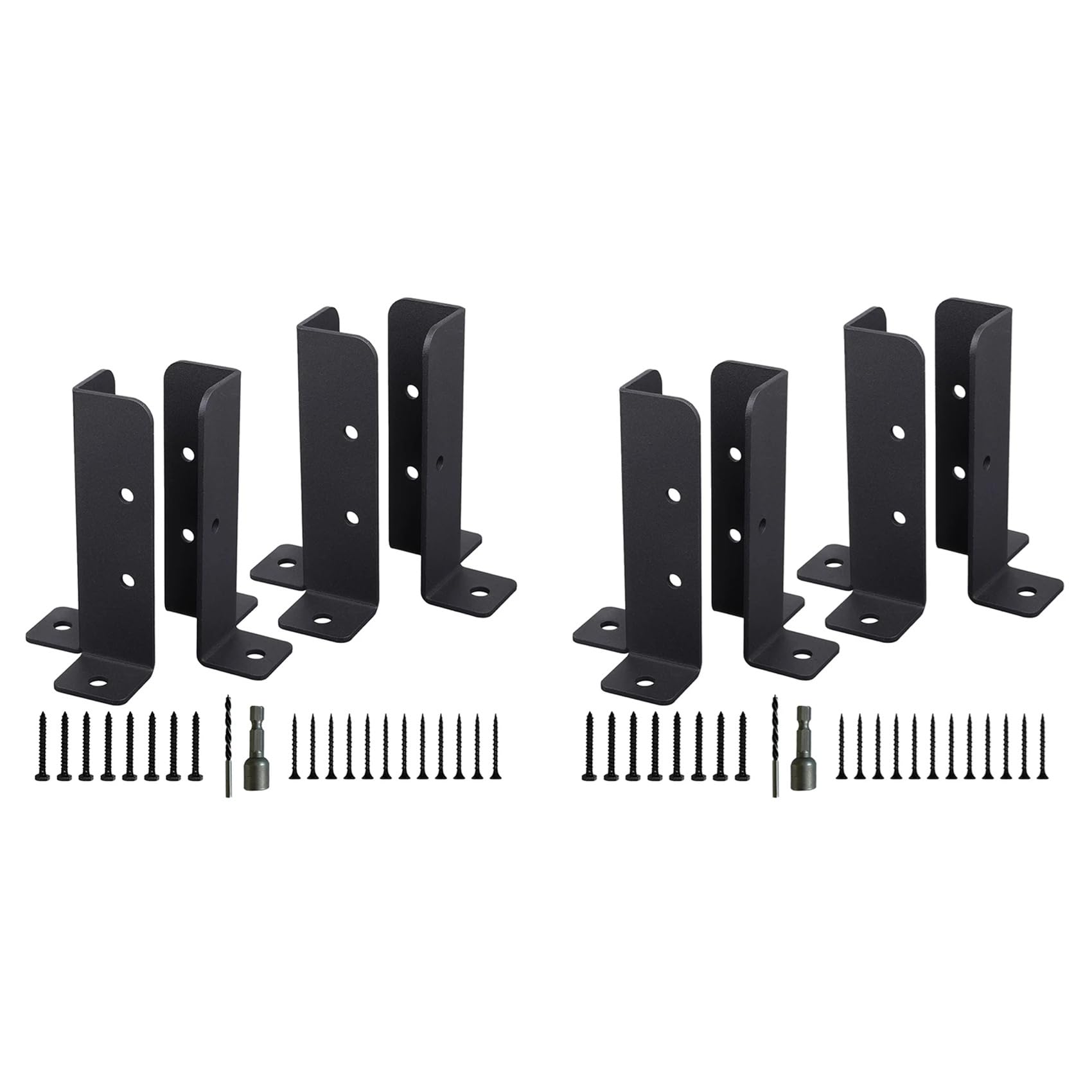Jnchdghwa 8Pcs Adjustable Deck Post Anchor Base Brackets Fence for Pergola Fence Railing Mailbox Pavilion Garden Tool