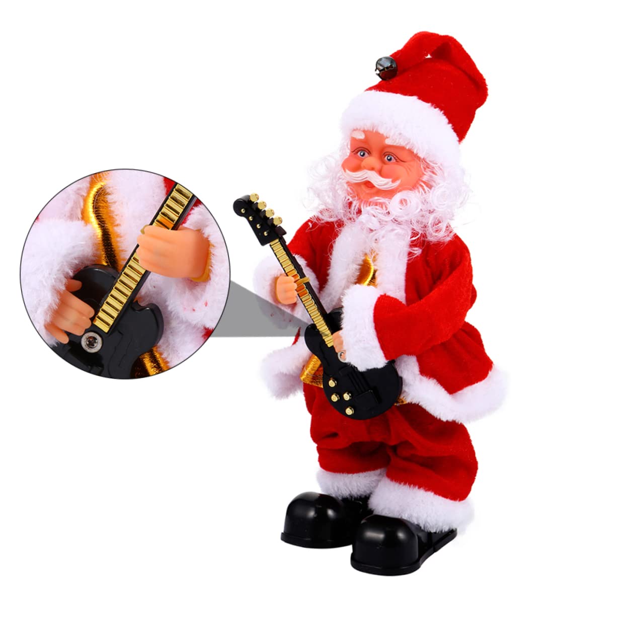 KOMBIUDA Juguete Eléctrico Navideño de Figura Roja con Sonido y Movimiento para Adorno de Navidad en Sala de Estar Varios Estilos