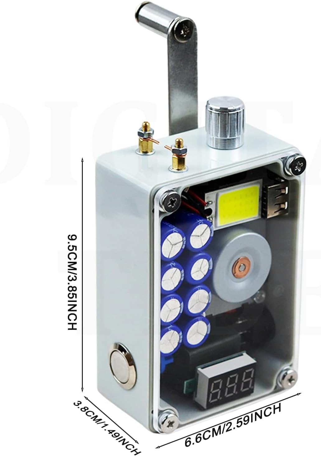 Hand Generator, Portable Lighting Ignition Usb Charging, Camping Equipment Outdoor Accessories Emergency Tool Hand for 2 Minutes, Can Ignite 40-50 Times