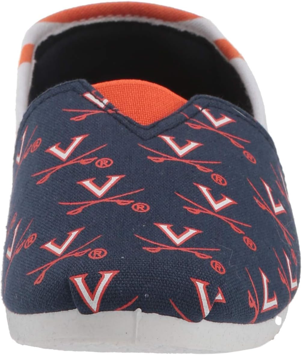 FOCO Virginia Cavaliers NCAA Womens Stripe Canvas Shoes - M