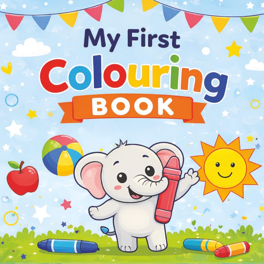 My first Coloring book: Fun activities to build motor skills and learn shapes and colors.