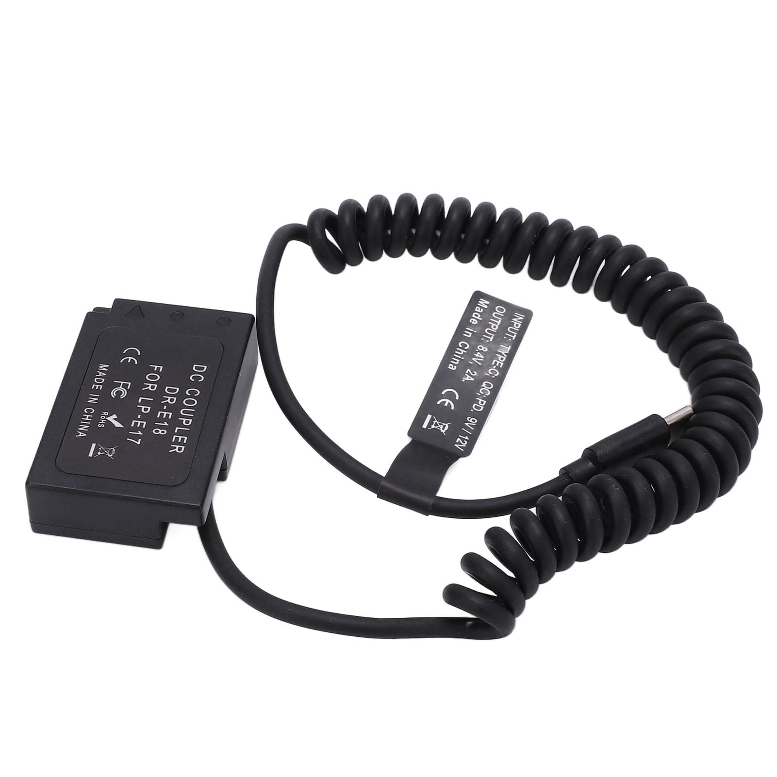Jiawu Type C LP-E17 Full Decoding Dummy Battery DC Coupler, Bloc